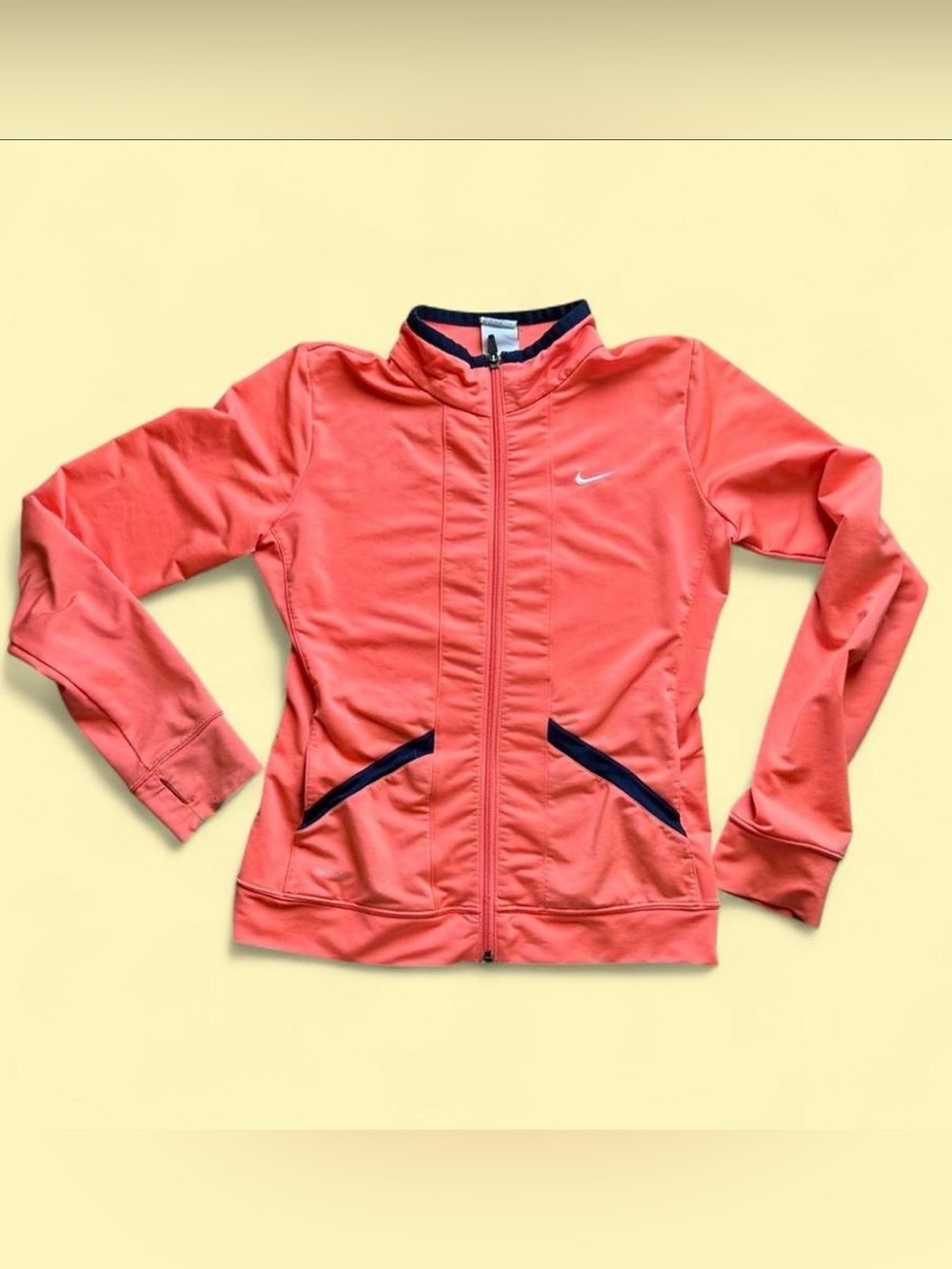 Nike Coral Athletic Zip Jacket Size Large